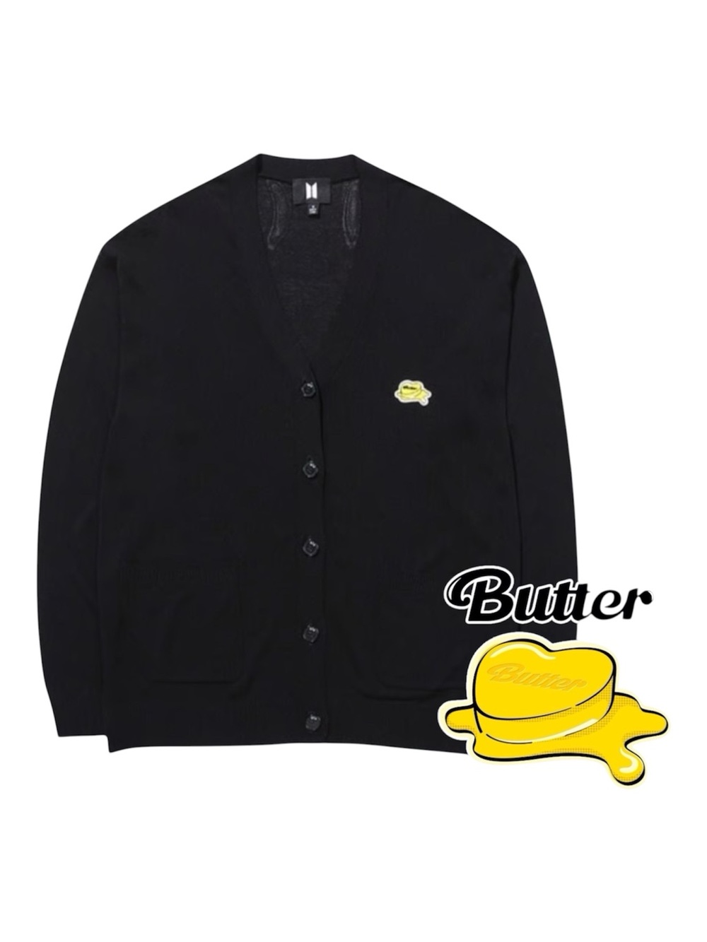 BTS BUTTER BLACK CARDIGAN SZ M - BNWT (THIS LISTING IS FOR THE CARDIGAN ONLY!)